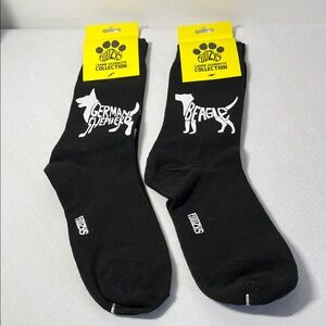 FOOZYS Black Dog Breed Socks. NEW. BEAGLE. GERMAN SHEPHERD